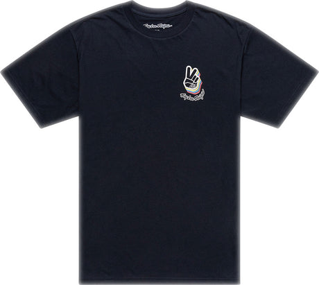 Schwarzes Troy Lee Designs Deuces T-Shirt aus Freizeitbekleidung, bequem und stylisch, mit TROY LEE DESIGNS Logo auf der Vorderseite