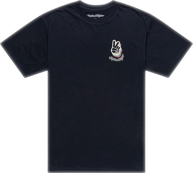 Schwarzes Troy Lee Designs Deuces T-Shirt aus Freizeitbekleidung, bequem und stylisch, mit TROY LEE DESIGNS Logo auf der Vorderseite