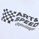 Weißes Troy Lee Designs Finish Line T-Shirt für Freizeit, aus bequemer Baumwolle, zeigt das TROY LEE DESIGNS Logo auf der Vorderseite.