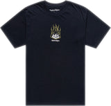 Schwarzes Troy Lee Designs Flame2 T-Shirt aus Freizeitbekleidung mit Flammendesign und Logo-Print, bequem und stylisch.