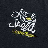 Schwarzes Troy Lee Designs Heritage T-Shirt aus Freizeitbekleidung, bequemes T-Shirt mit Logo-Print, frontale Ansicht