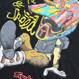 Schwarzes Troy Lee Designs Heritage T-Shirt aus Freizeitbekleidung, mit Logo-Print auf der Vorderseite, bequem und stylisch.