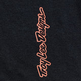 Schwarzes Troy Lee Designs Stripes T-Shirt aus Freizeitbekleidung mit auffälligem Streifenmuster.