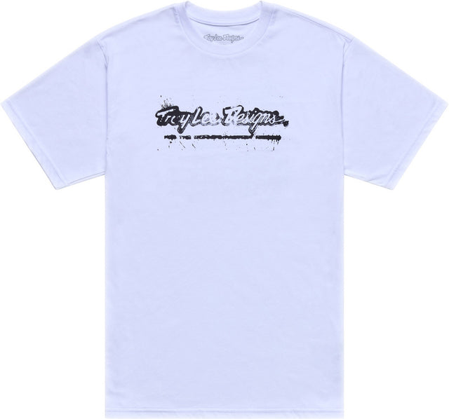 Weißes Troy Lee Designs Repeat T-Shirt aus Freizeitbekleidung mit auffälligem Muster und bequemem Schnitt.