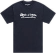 Troy Lee Designs Repeat T-Shirt in Schwarz, Freizeitbekleidung, bequemes T-Shirt mit Logo-Print, auf weißem Hintergrund.