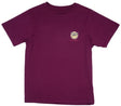 Troy Lee Designs Damen T-Shirt Happy Dayz in Sangria, bequeme Freizeitbekleidung mit auffälligem Design, auf dem Bild sichtbar.