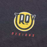 Damen T-Shirt Happy Dayz von Troy Lee Designs in Carbon, bequeme Freizeitbekleidung mit stylischem Design.
