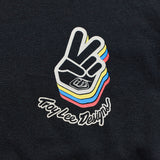 Schwarzes Troy Lee Designs Deuces Jugend T-Shirt aus Freizeitbekleidung, bequem und stylisch für junge Sportfans.