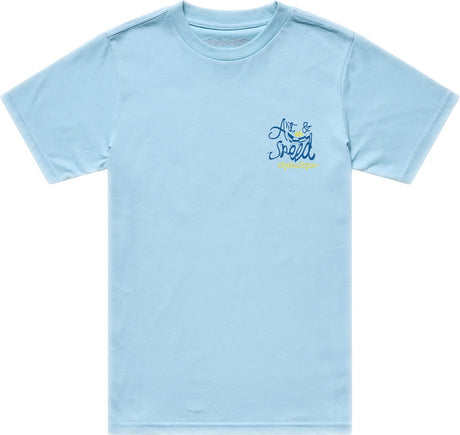 Troy Lee Designs Heritage Jugend T-Shirt in Dawn Blau, Freizeitbekleidung für Jugendliche, bequem und stylisch.
