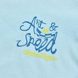 Troy Lee Designs Heritage Jugend T-Shirt in Dawn Blau, bequeme Freizeitbekleidung für Jugendliche, frontal sichtbar