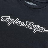 Troy Lee Designs Long Sleeve Signature T-Shirt in Schwarz, Freizeitbekleidung, bequemes langärmeliges T-Shirt für Damen und Herren