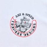 Weißes Long-Sleeve T-Shirt von Troy Lee Designs mit Carb Club Logo, bequem für Freizeit und Alltag.