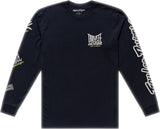 Troy Lee Designs Long Sleeve Handlebar T-Shirt in Schwarz, bequeme Freizeitbekleidung mit Logo-Design, auf dem Bild sichtbar.
