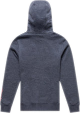 Schwarze Heather-Troy Lee Designs Imprint Hoodie, gemütliche Freizeitkleidung aus weichem Stoff, mit Logo-Print vorne.