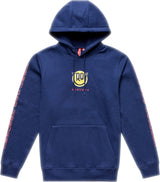 Troy Lee Designs Happy Dayz Hoodie in Dunkelblau, bequeme Freizeitbekleidung mit auffälligem Design und weichem Material.