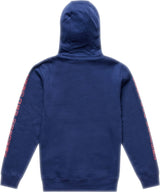 Troy Lee Designs Happy Dayz Hoodie in Dunkelblau, bequeme Freizeitbekleidung mit coolen Druckdetails.