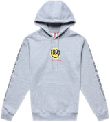 Grauer TROY LEE DESIGNS Happy Dayz Hoodie aus Freizeitbekleidung, bequemes Sweatshirt mit auffälligem Druck.