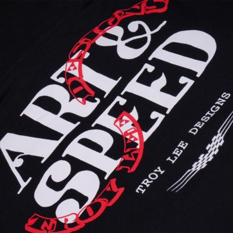 Troy Lee Designs Pink Slips Hoodie in Schwarz, bequeme Freizeitbekleidung mit stylischem Design und Kapuze.