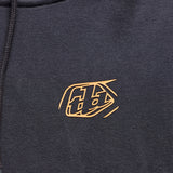 TROY LEE DESIGNS Hoodie aus Carbon für Freizeit, bequem und stylisch, zeigt das markante Logo auf der Vorderseite