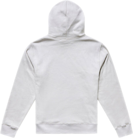 Troy Lee Designs Frauen Hoodie Pumice, bequeme Freizeitbekleidung mit Logo, graue Kapuzenjacke auf weißem Hintergrund