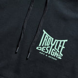 Troy Lee Designs Frauen Hoodie in Schwarz, Freizeitbekleidung, lässiger Hoodie mit Troy Lee Designs Logo auf der Vorderseite