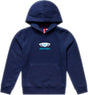 Troy Lee Designs Cyborg Jugend Hoodie in Dunkelblau, bequeme Freizeitbekleidung für Jugendliche, mit futuristischem Design.