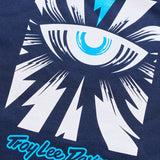 Troy Lee Designs Cyborg Jugend Hoodie in Dunkelblau, bequeme Freizeitbekleidung für Jugendliche, mit auffälligem Druck und Kapuze