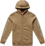 Troy Lee Designs Zip-up Badge Hoodie in Sienna, bequeme Freizeitbekleidung mit Reißverschluss und auffälligem Logo-Design.