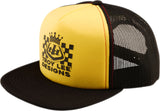 Troy Lee Designs Trucker Snapback Cap Freitag Nacht Schwarz Gold, Freizeitbekleidung, stylischer Baseball Cap mit Logo-Details