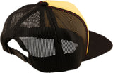 Troy Lee Designs Trucker Snapback Cap Freitagabend Schwarz-Gold, Freizeitbekleidung, detailreiche Frontansicht
