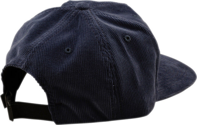 Troy Lee Designs Unstructured Snapback Cappy mit Winner's Circle Stickerei, dunkelblaues Corduroy-Design, Freizeitbekleidung