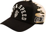 Troy Lee Designs Curved Snapback Cap in Schwarz und Pumice, Freizeitbekleidung, stilvolle Sonnenkappe mit gebogenem Schirm
