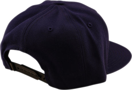 Troy Lee Designs Flat Bill Snapback Cap im Indigo-Farbton, Freizeitbekleidung mit gesticktem Logo und strukturierter Krempe