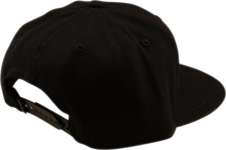 Schwarzer TROY LEE DESIGNS Snapback-Cap mit Happy Dayz Cat Design, flacher Schirm, Freizeitbekleidung