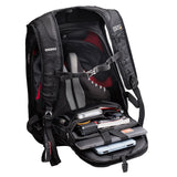 Ogio Rucksack No Drag Mach 5 Stealth, schwarzer Rucksack mit gepolsterten Schultergurten und Stauraum für Sport und Alltag.