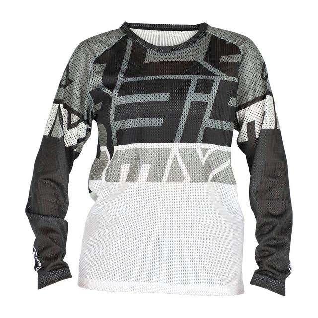 ACERBIS Motocross Kinder Vented Jersey J-Windy Four - Schwarz/Weiß
