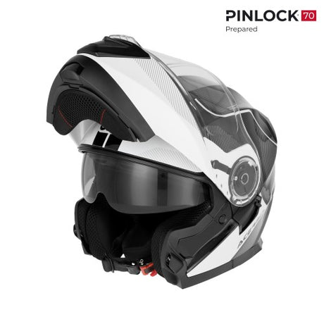 ACERBIS Modular Helm Serel - Schwarz/Weiß