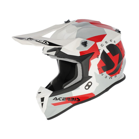 ACERBIS MX- Enduro Helm Linear - Weiß/Grau