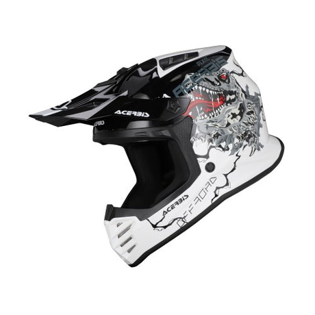 ACERBIS Profil MX- Enduro Junior Helm - Weiß/Schwarz