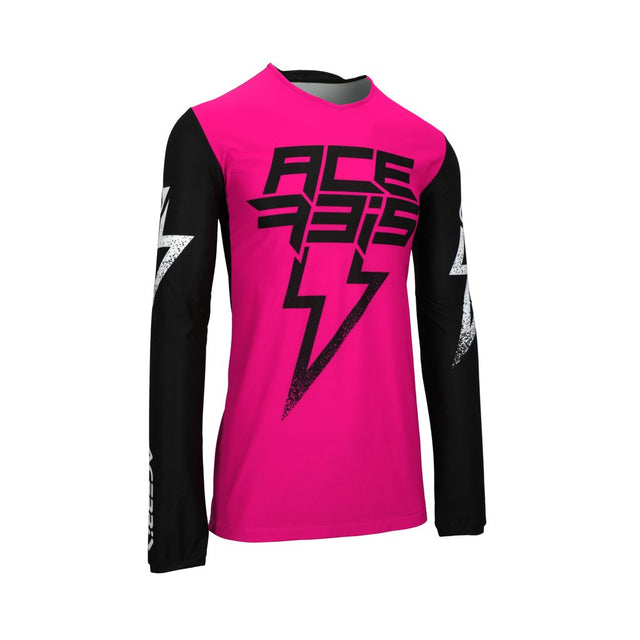 ACERBIS Motocross Jersey X-Flex Blizzard - Schwarz/Rosa