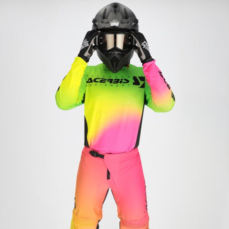 ACERBIS Motocross Jersey MX J-Track Stabi - Pink/Gelb