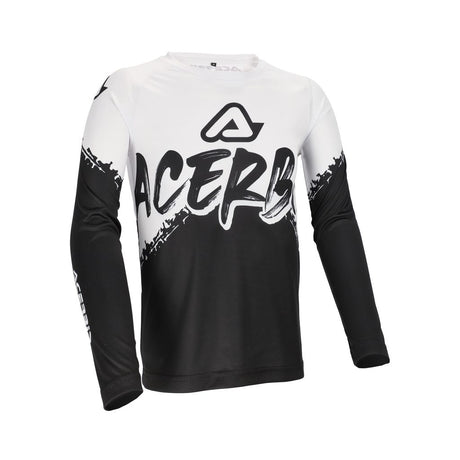 ACERBIS Motocross Kinder Jersey Linear - Schwarz/Weiß