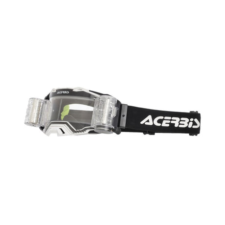 ACERBIS MX- Enduro Brille Vulcan+Roll Off - Weiß/Schwarz
