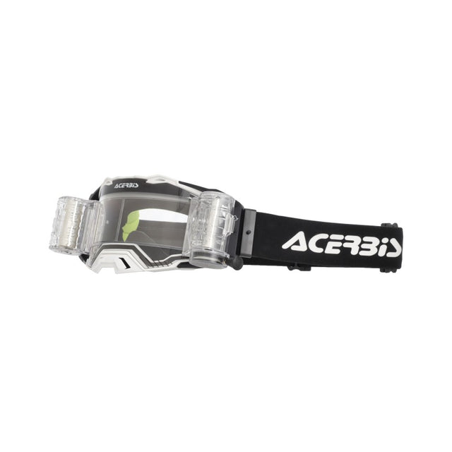 ACERBIS MX- Enduro Brille Vulcan+Roll Off - Weiß/Schwarz