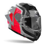 Airoh Helm GP 800 Competition grau/schwarz-rot