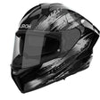 Schwarzer und grauer Airoh Matryx Reflex Integralhelm mit reflektierenden Details, aerodynamisches Design und komfortables Innenfutter.