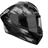 Airoh Helm Matryx Reflex schwarz/grau, integralhelm mit reflektierenden Akzenten, Sichtfenster und Belüftungssystem.