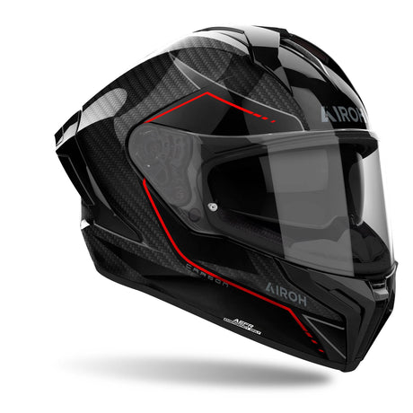 Airoh Helm Matryx Carbon Stylisch schwarz/rot