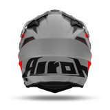 Airoh Commander 2 Reveal Endurohelm in mattgrau, schwarz-rot mit Visier und Belüftungsöffnungen, für Offroad-Fahrten