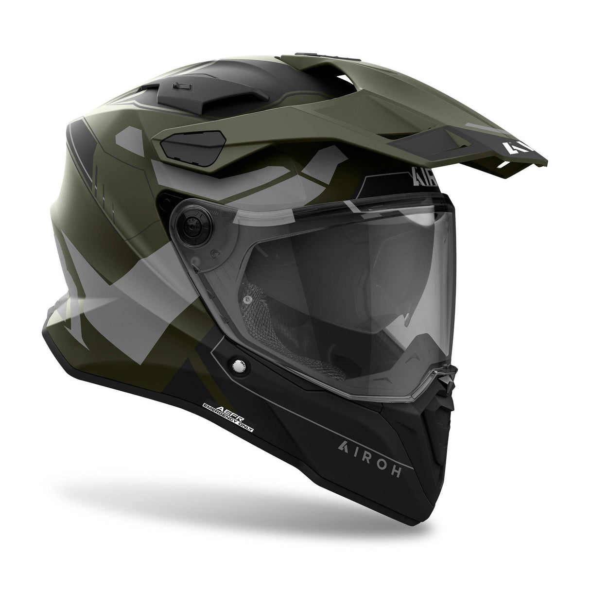 Airoh Helm Commander 2 Reveal matt-military grün/schwarz-grau